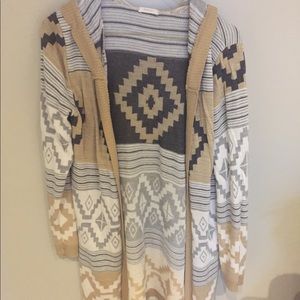 Aztec Long line cardigan